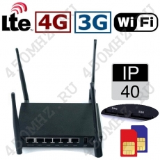 HDRM-200 Dual SIM - 4G LTE / 3G промышленный роутер WiFi (SIM x 2, LAN х 4, WAN, ант. разъем, металл. корпус)