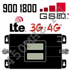 Репитер 900/1800 МГц 2G GSM 4G LTE - усилитель сигнала телефона, смартфона и Интернета