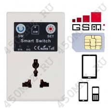Умная SMART GSM-розетка SC1 10A с SIM-картой (1 прибор)