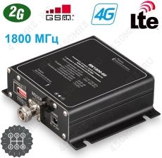 Репитер 1800 МГц регулируемый 2G GSM DCS LTE 4G - усилитель сигнала телефона, смартфона и Интернета