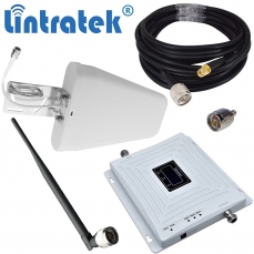 Комплект усиления Lintratek KW20C-GDW 900/1800/2100 - усилитель Интернета 4G LTE , 3G UMTS и телефонной сотовой связи 2G GSM - репитер + внешняя и внутренняя антенны + кабели
