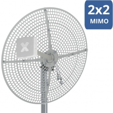 Стационарная направленная разборная антенна внешняя параболическая MIMO 2x2 4G LTE / 3G, 21 дБи (1700-2700 МГц)