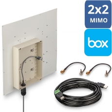 Панельная направленная антенна внешняя MIMO 2x2 20 дБи BOX 4G LTE / 3G (1700-2700 МГц) со встраиваемым модемом Huawei / ZTE - ANTEX ZETA BOX MIMO