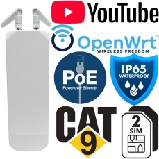 WiFi-роутер 4G+ LTE-A ZBT CPE2801 Dual SIM (IP65, модем LTE Cat.6 x 2, POE-48, WiFi-4, LAN/WAN, ант.разъемы SMA x 2, OpenWrt, VPN)