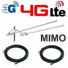 Стационарная направленная антенны волновой канал (YAGI) MIMO 2x2 4G LTE 3G, 22 / 26 дБи, 1700-2200 МГц