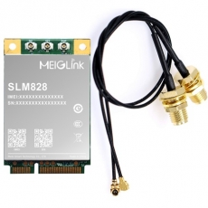 Модуль беспроводной связи (модем) mini PCI-E MeiGLINK SLM828-EU 4G+ LTE-A Cat.6 (300 Мбит/сек) с пигтейлами uFl-SMA-female