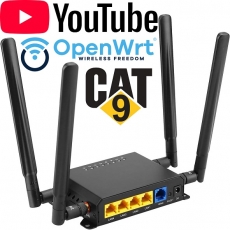 WiFi-роутер 4G+ LTE-A 3G ZBT WE826-T2/T3 (Cat.6/9, WiFi-4, LAN х 4, WAN, ант. разъемы, TTL, OpenWRT, VPN)