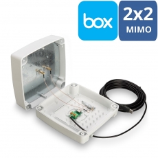 Панельная направленная антенна внешняя MIMO 2x2 15 дБи BOX 4G LTE / 3G (1700-2700 МГц) со встраиваемым модемом Huawei / ZTE
