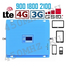 Репитер 900/1800/2100 МГц 2G GSM 3G UMTS 4G LTE - усилитель сигнала телефона, смартфона и Интернета